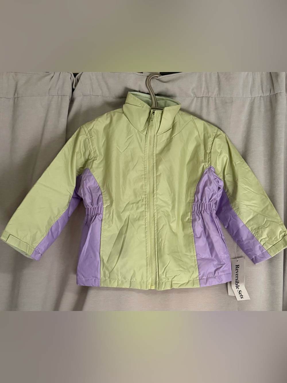Vintage Cutie,  Girls Reversible Winter Ski Jacket Mint Green Purple Size 8